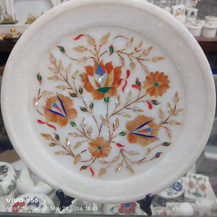 Marble Plate — Design 9 Agra
