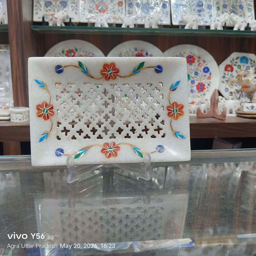 Large Marble Inlay Tray