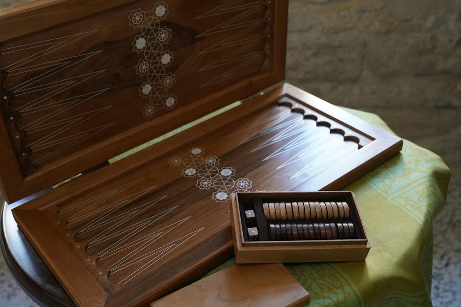 Inlaid Wooden Backgammon