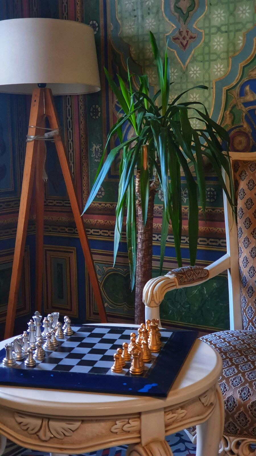 Black White Marble Chess Set Agra